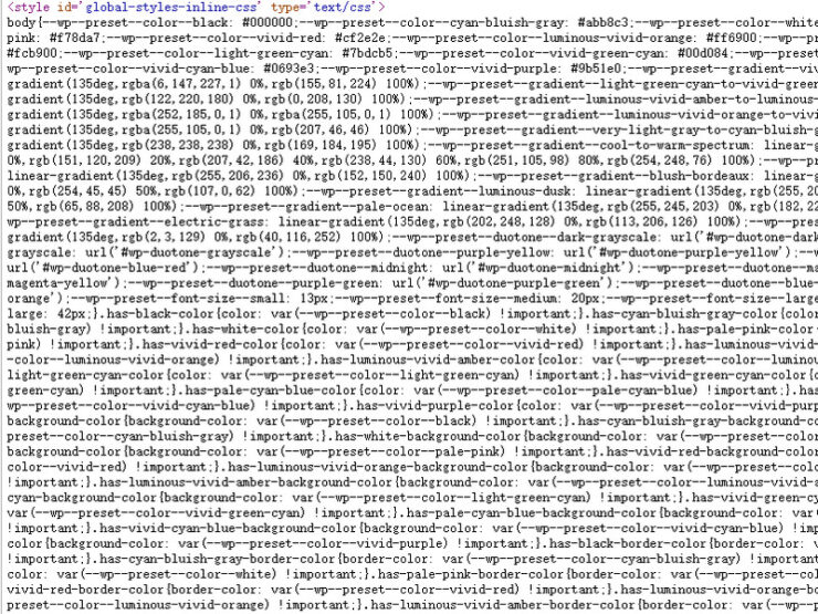Global Styles Inline Css